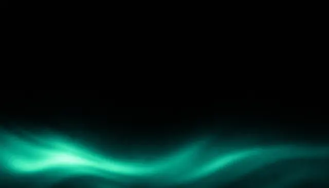 Deep near-black background with a soft mint-and-teal (#50e3c2 / #0d9488) aurora glowing across the lower portion, silky smooth gradient, subtle film grain, extremely minimal and clean, huge black negative
  space